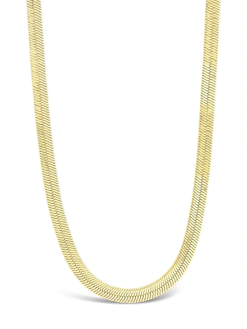 Sterling Forever Gold Herringbone Chain Necklace